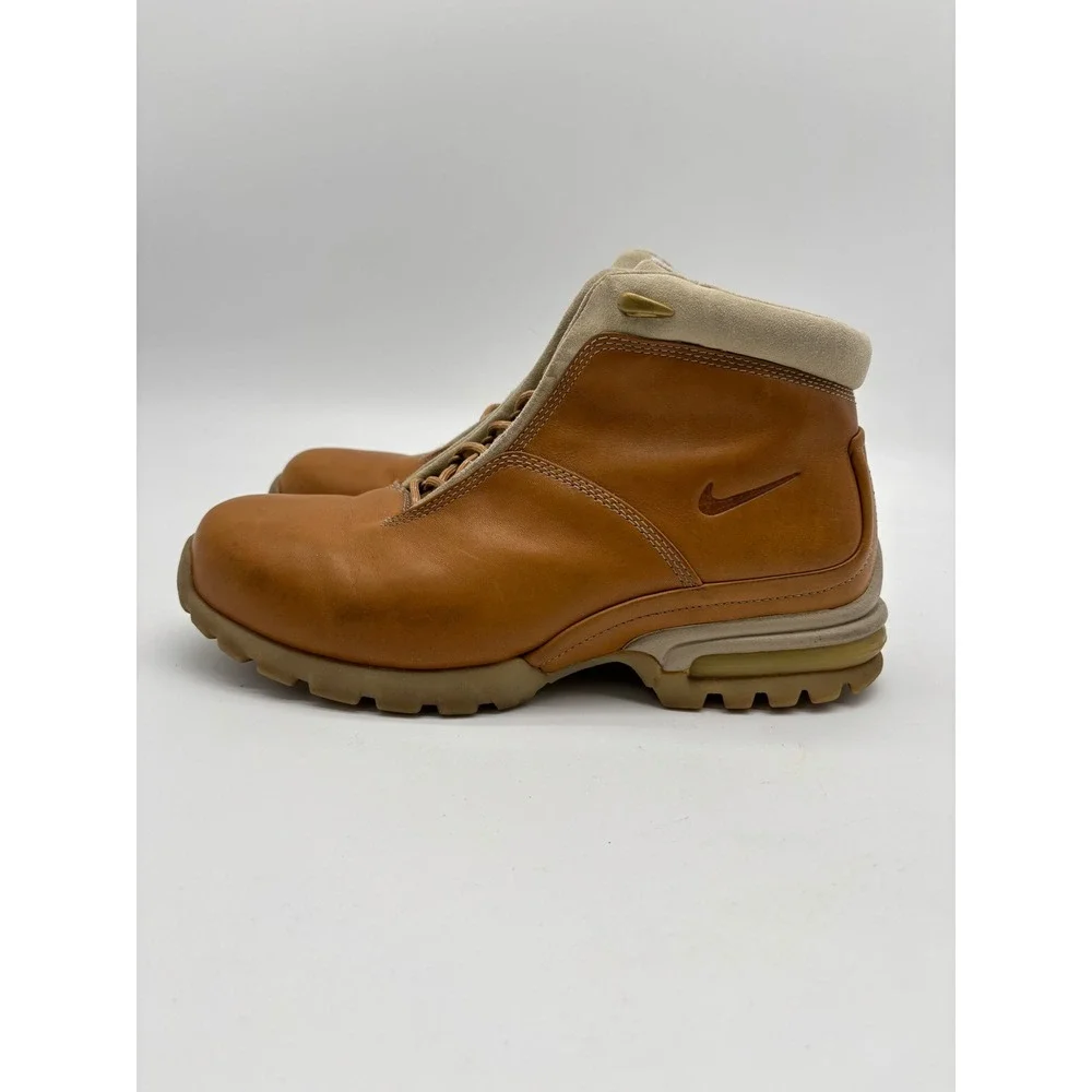 Nike ACG Air Max‎ Goadome Tan Leather Hiking Boots Waterproof Mens 9